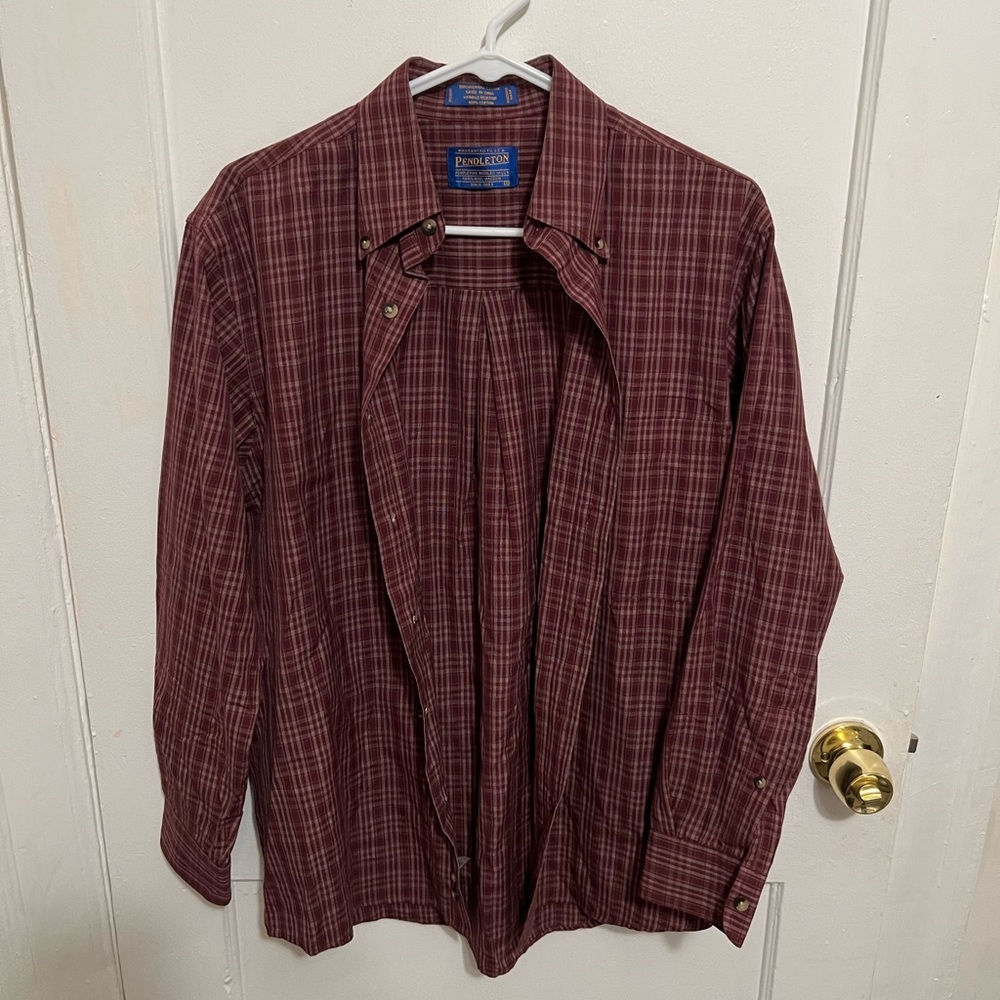 Pendleton Long Sleeve Button Down Broadway Cloth … - image 1